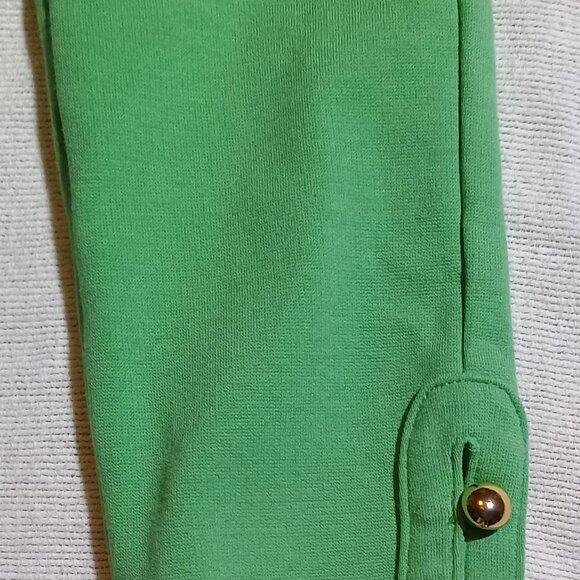 Janie and Jack / Leggings / Kids Girls / Size 6 / Pastel Green / Gold Button Cuf - Picture 9 of 10